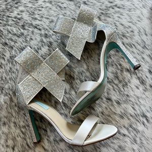Betsey Johnson Sparkly Bow Heels